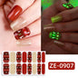 Gradient cat eye style nail art stickers by Blushimmer, 16-piece set of waterproof, glitter false nail decals with self-adhesive backing.