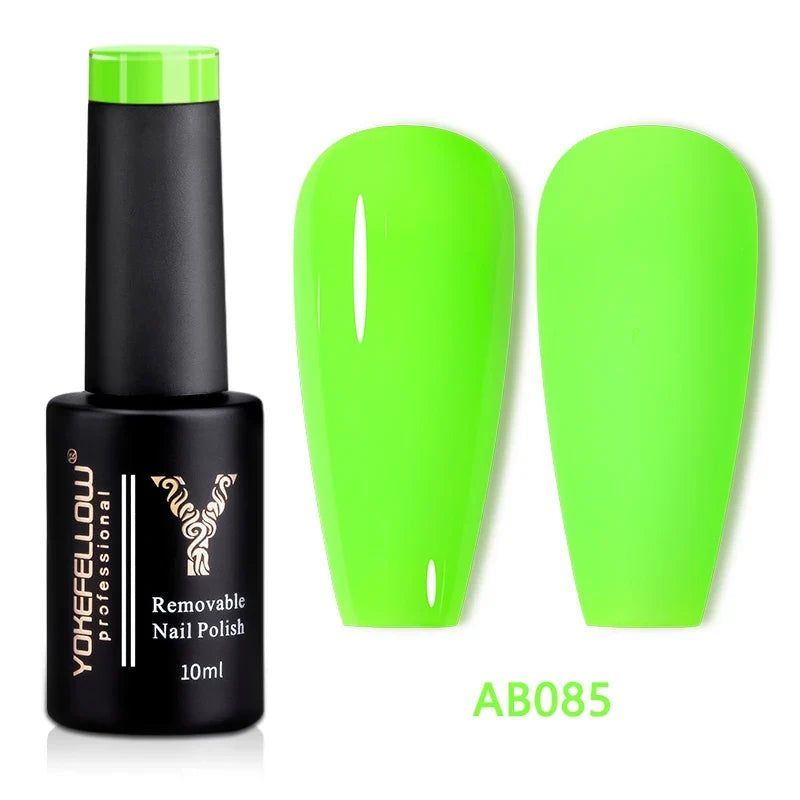 YOKEFELLOW 10ml translucent pink gel nail polish by Blushimmer, with a smooth, high-quality soak-off UV gel finish for long-lasting nails.
