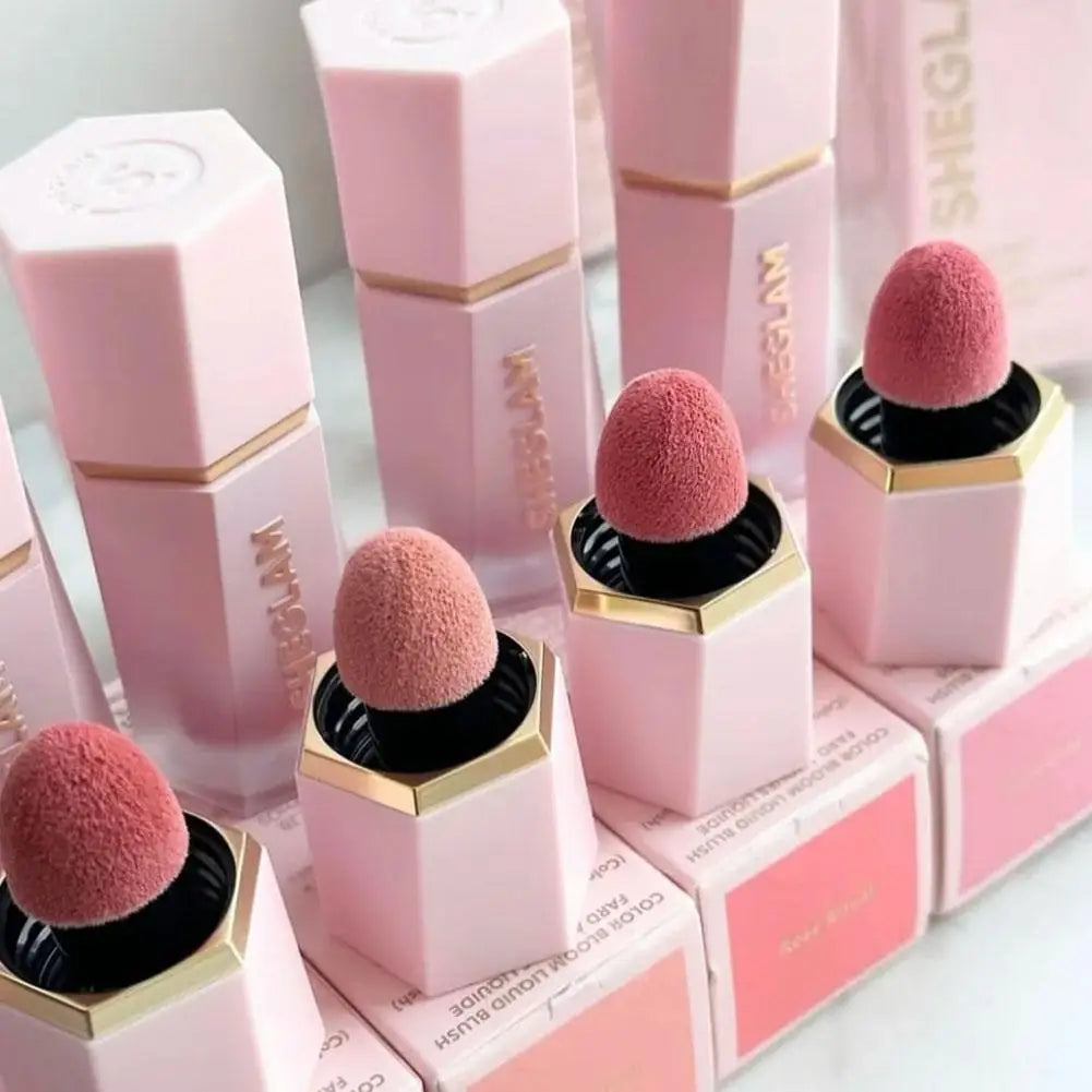 Blushimmer SHEGLAM liquid blush and facial nourishing blusher gel, with multi-purpose lip gloss and highlighter in a compact container