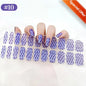 Blushimmer 20 Tips gradient French semi-cured gel nail sticker with full cover nail gel polish wraps for manicure, UV lamp needed