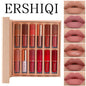 Set of 12 Blushimmer matte liquid lipsticks with waterproof, long-lasting, non-stick cup formula in various vibrant colors.