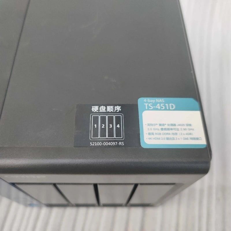 TS-451D 4-disk NAS Network Storage Personal Enterprise Cloud Drive 4K J4025