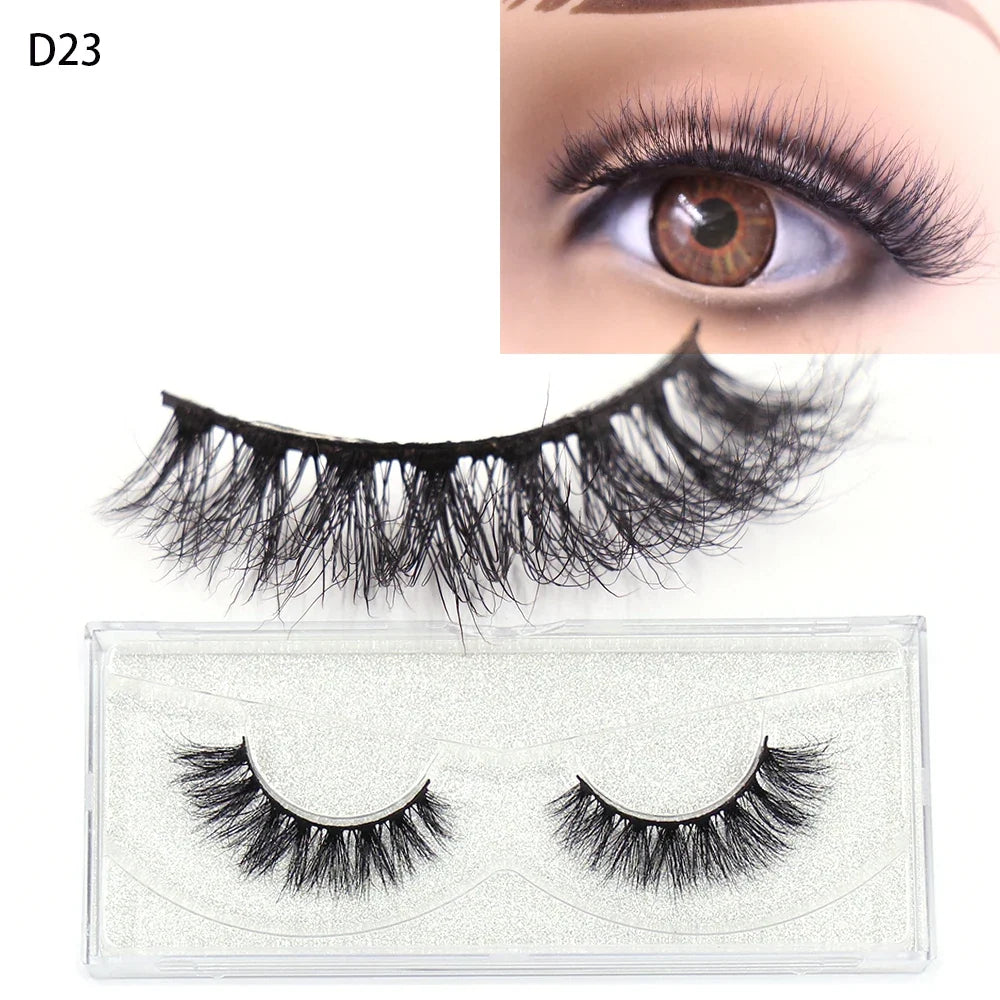 Blushimmer LEHUAMAO 5D Mink Hair false eyelash set with wispy, cross design and fluffy extension style for natural, handmade eye lashes.