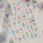 Cute red cherry bowknot 5D nail art stickers with shiny rhinestones, self-adhesive manicure decals by Blushimmer.