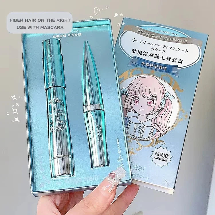 Blushimmer Gege Bear Dream Party Curly Black Sunflower Mascara with lengthening, thickening lashes and cute design for all-day wear.