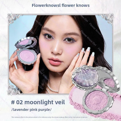 Blushimmer Flower Knows Blusher Butterfly Cloud Collar Duo for dark skin, peach matte blush for cheeks, makeup product image