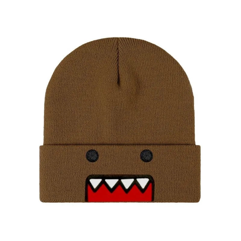 2025New Cartoon Embroidered Knitted Hat Autumn Winter Outdoor Warm Windproof Hip Hop Casual Trendy Style for Men Women