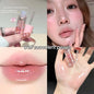 Blushimmer moisturizing shimmer lip gloss with hydrating jelly formula and mirror-like gloss finish, shown in a sleek tube.