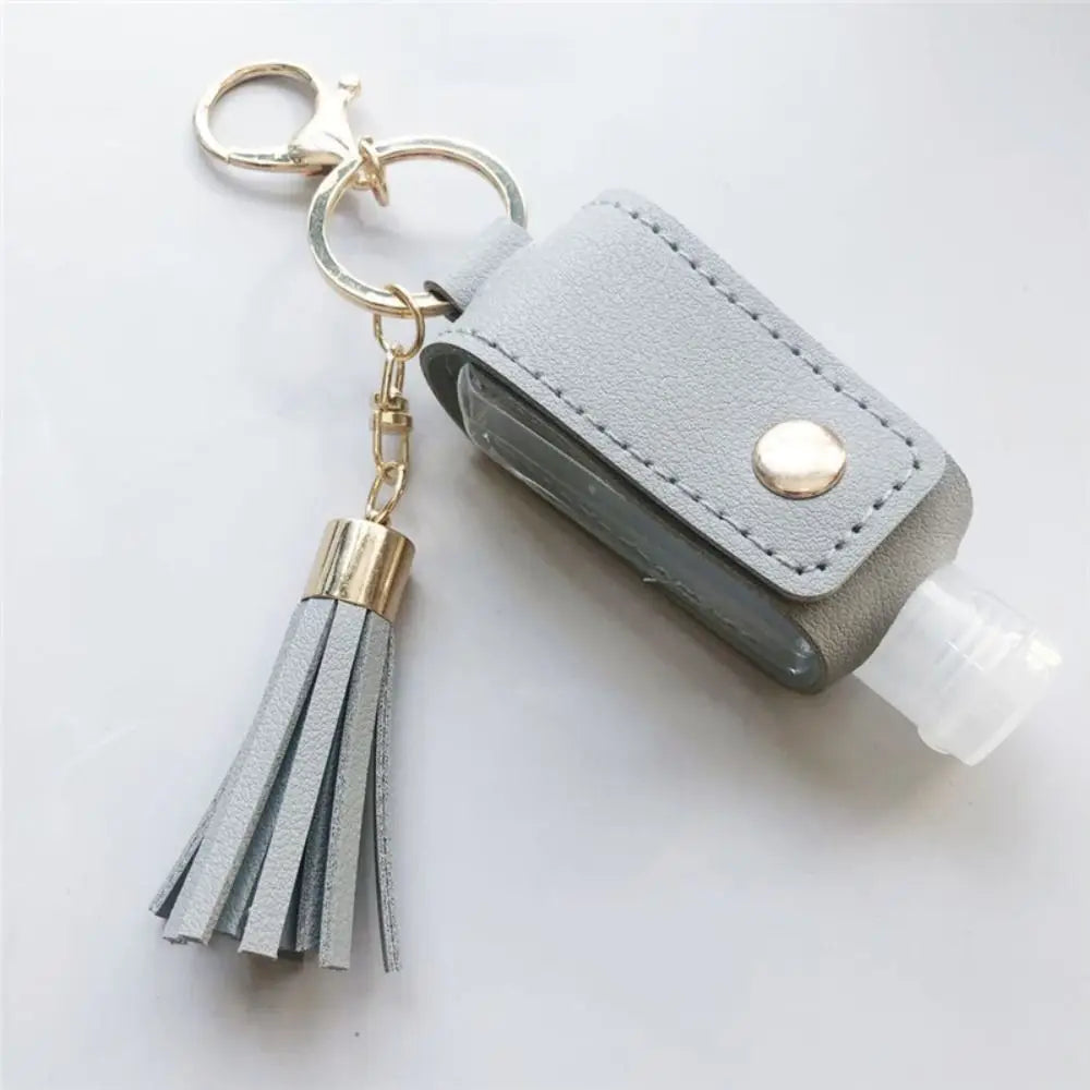 Universal Leakproof Hand Sanitizer Bottle Portable Keychain Hand Sanitizer Holder Leather Empty Travel Bottle