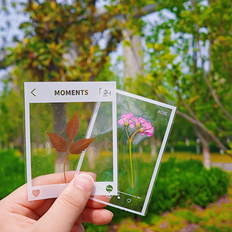 20PCS Transparent Self-adhesive Paper DIY Handicrafts - Suitable for Decorating Scrapbooks and Bookmarks