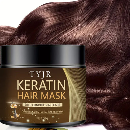 Keratin Magic Hair Mask Protein Straightening Repair Dry Frizzy Damaged Hair Milk Professional Smooth Shiny Deep Moisturizing Care 60G/30G