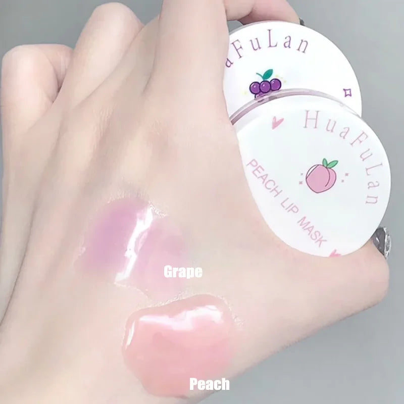 Blushimmer Grape Lip Care Sleep Lip Mask set with pink moisturizing lip balm, nourishing night repair lip gloss, and anti-cracking balm.