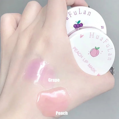 Blushimmer Grape Lip Care Sleep Lip Mask set with pink moisturizing lip balm, nourishing night repair lip gloss, and anti-cracking balm.