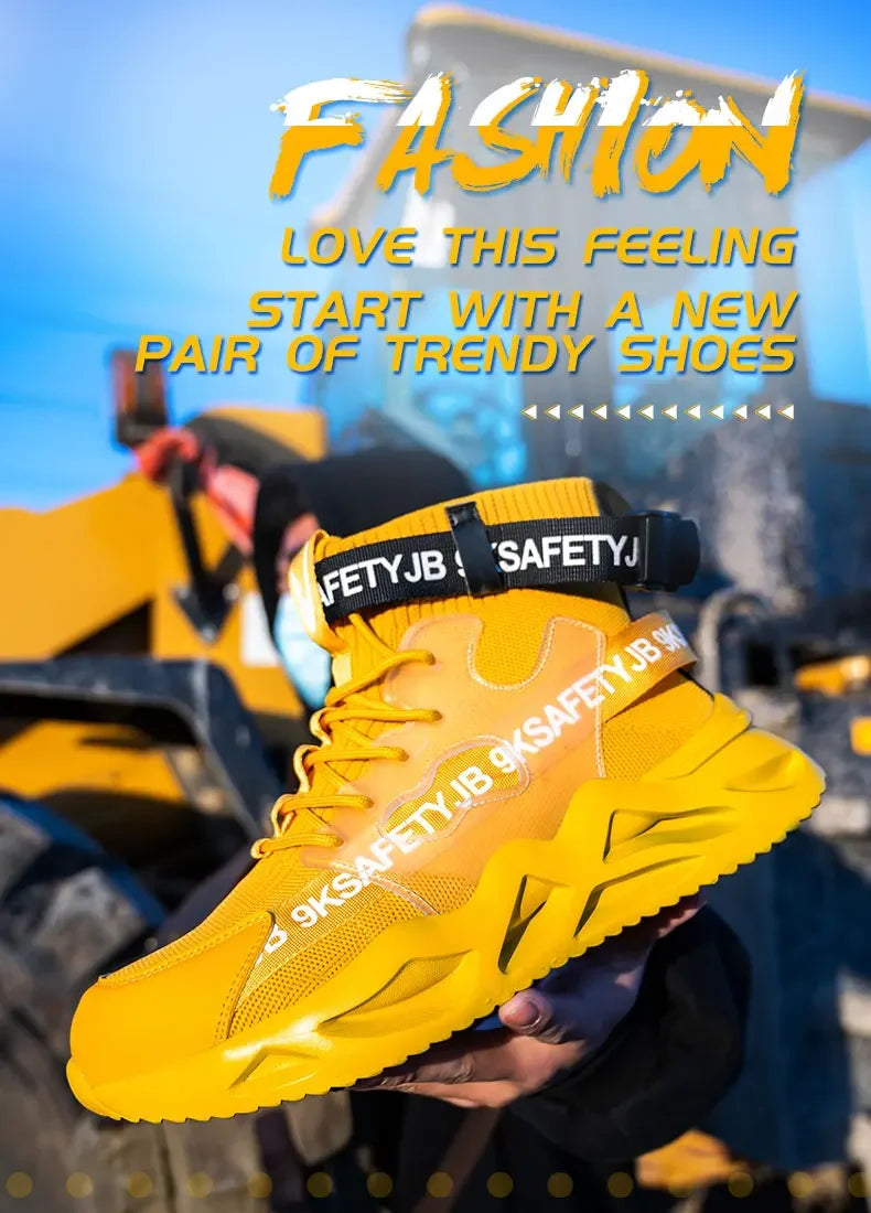 steel toe safety boots for men protective shoes industrial safety shoe woman light work shoes anti-puncture work safety sneakers