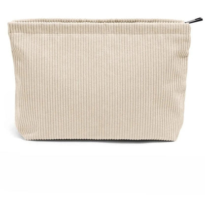 Corduroy Travel Cosmetic Bag Portable Makeup Storage Bag Purses Women Large Capacity Zipper Make Up Organizer Storage Clutch