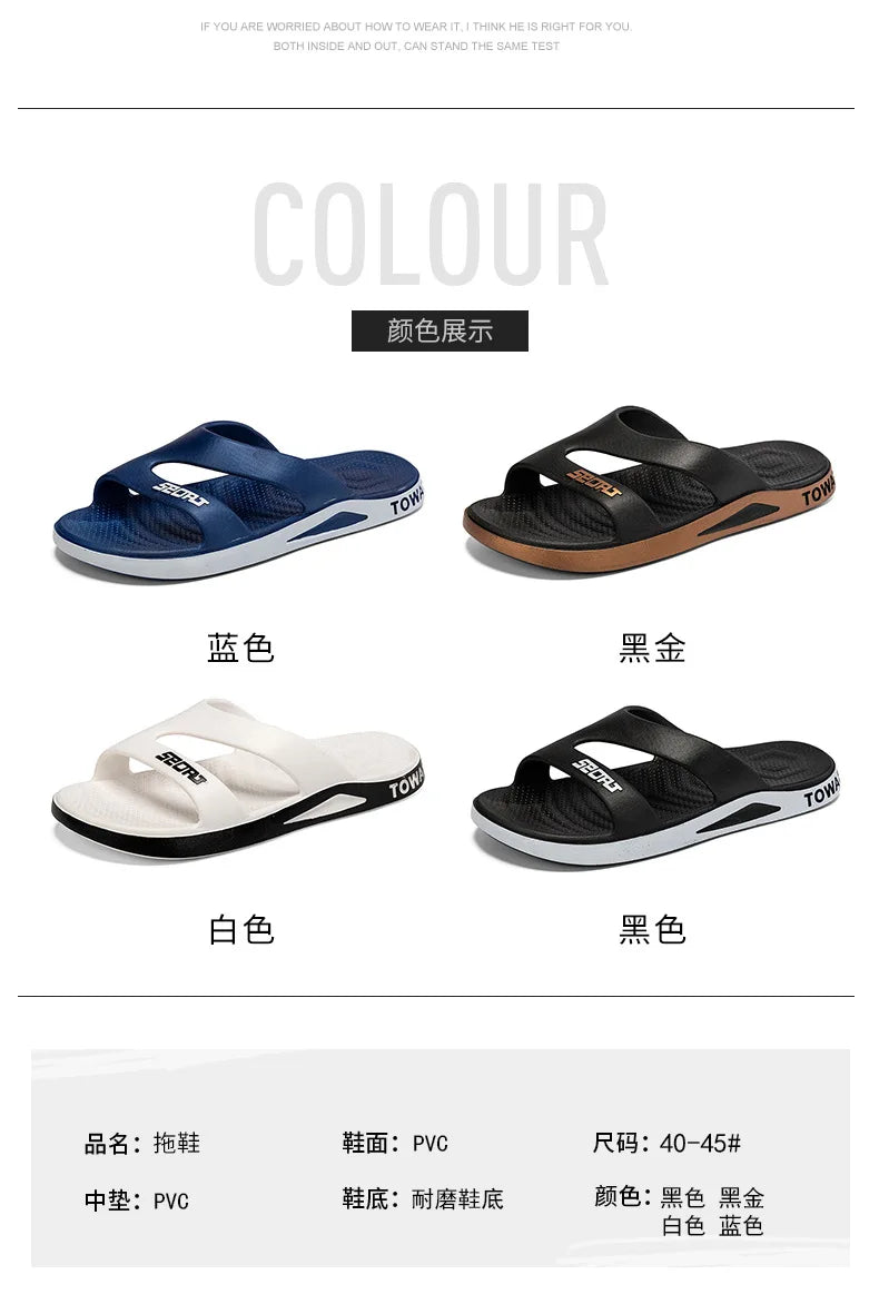 Men Slip On Sandals Non Slip Sole Soft Insole Pool Beach Slippers Fashion Casual Outdoor Slides Wholesale