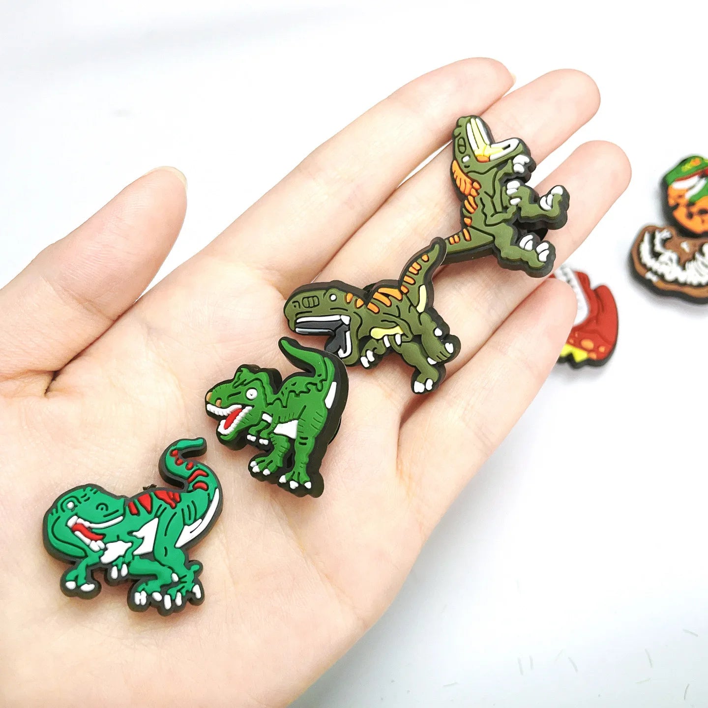 16Pcs Dinasour Shoes Decoration Charms for Clog Sandals,Cute Cartoon Dino Shoes DIY Pins Charms Accessories Gifts for Women Men