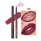 Blushimmer QIBEST 2pcs matte nude lipstick lipliner pens, waterproof long-lasting contour makeup for women, displayed on a white background.