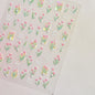 Dream Flower shell nail art sticker by Blushimmer, self-adhesive Japanese flower decal for press-on nails and decoration.