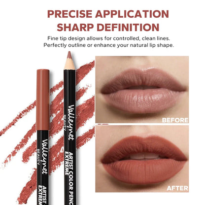 Set of four nude brown lip liners and eyeliners from Blushimmer, long-lasting matte waterproof lip cosmetics for women.