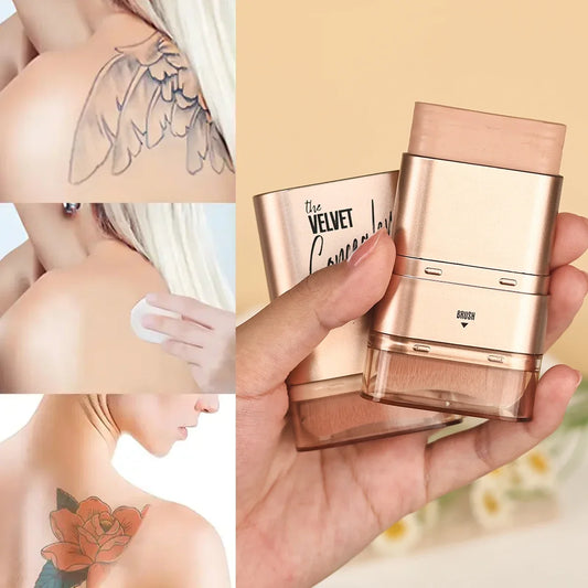 2-in-1 Concealer and Foundation Stick, Covers Dark Circles, Waterproof and Sweat-Resistant, Creates Flawless-Looking Makeup