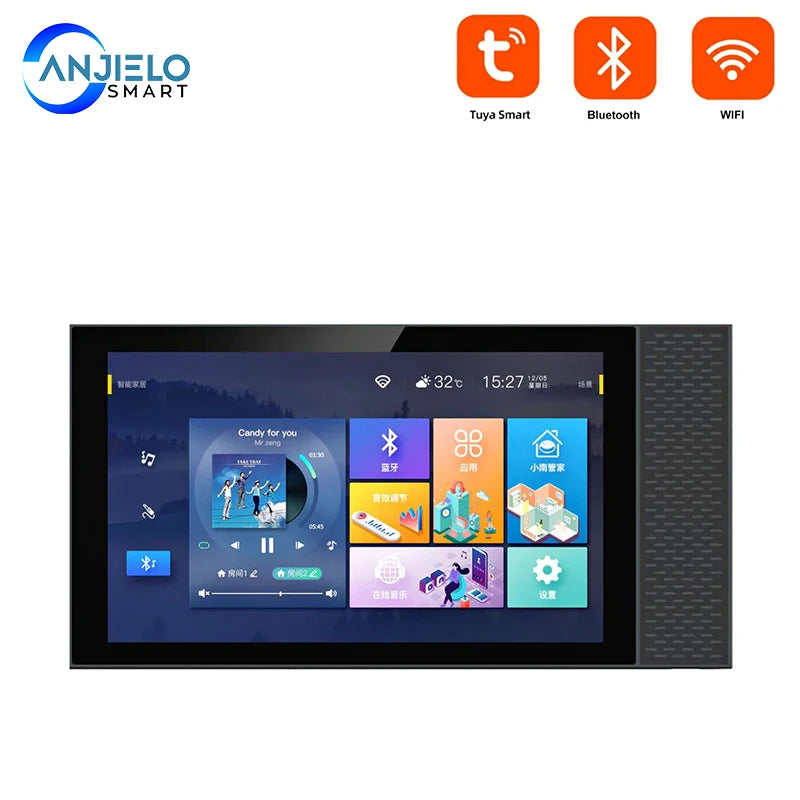 Tuya Smart Home 8-inch Multifunction Intelligent Control Touch Screen Background Music Host ZigBee Gateway Central Control Panel