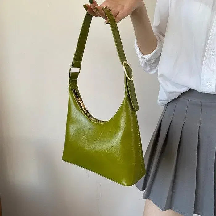 Women's Handbags Spring Summer Shoulder Bag Avocado Green Bag Fashion Commuter Portable Underarm Hobo Bolsas Para Mujeres