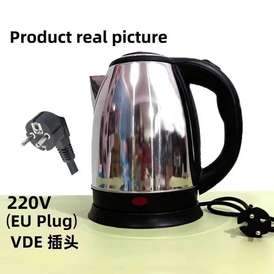 **2L Electric Kettle - Stainless Steel Fast Boiling Water Heater for Tea & Coffee, 220V**  (84 characters)