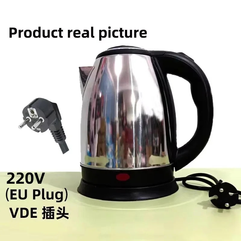 **2L Electric Kettle - Stainless Steel Fast Boiling Water Heater for Tea & Coffee, 220V**  (84 characters)