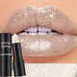 Chocolate brown metallic lipstick by Blushimmer featuring shimmery, long-lasting, waterproof, non-fade glitter lip gloss with pearl sparkle