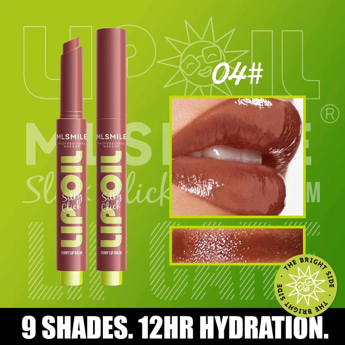 Blushimmer multicolor Silky Click Lip Gloss with radiant mirror shine and long-lasting, hydrating solid lip care in a sleek compact.