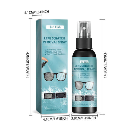 100ml Eye Glass Cleaners Spray 2-in-1 Eye Glass Cleaners & Lens Scratch Remover for Students Workers and Eyeglasses Store