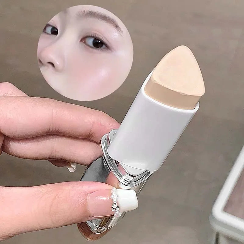 Blushimmer Triangle Eraser Foundation Stick with water-moist lightweight concealer for brightening and moisturizing face makeup.