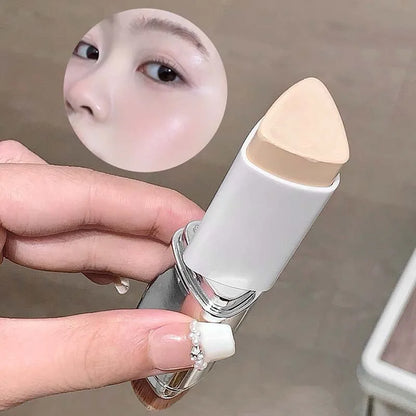 Blushimmer Triangle Eraser Foundation Stick with water-moist lightweight concealer for brightening and moisturizing face makeup.