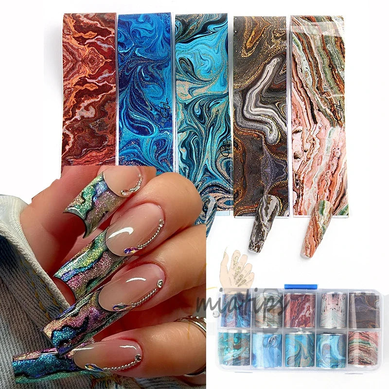 Neon jelly animal nail foils by Blushimmer featuring leopard print designs for transfer paper, stickers, and water slide nail art.