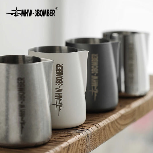 MHW-3BOMBER 3.0 Milk Frothing Pitcher 450/600ml Stainless Steel Steam Milk Pitcher Jug for Espresso Latte Art Coffee Accessories