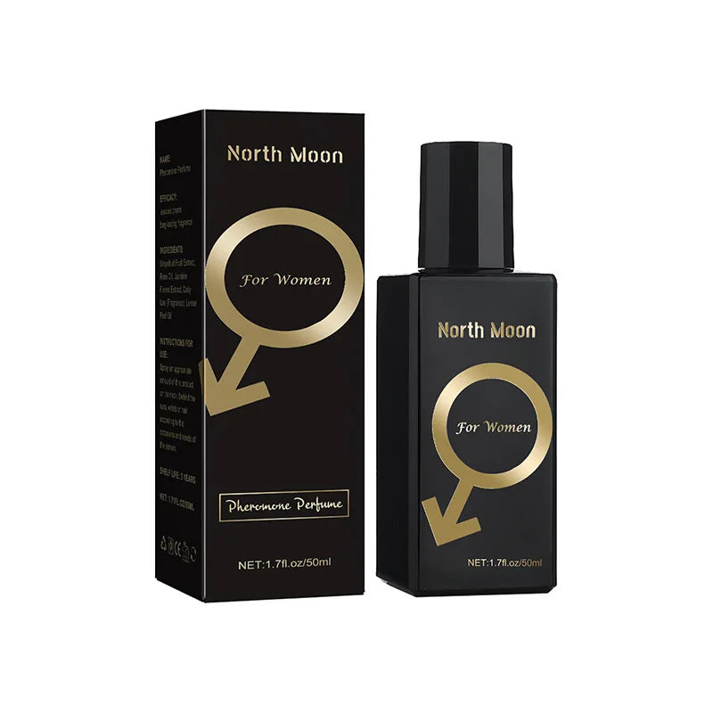 Blushimmer Pheromone Charm Luxury Perfume Midnight Most Wanted, unisex woody scent, elegant bottle for couple date attraction.