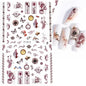Elegant Butterfly Nail Manicure Stickers Blue Butterflies Leopard Retro Flowers Adhesive Decal Wedding Charm Manicure Tips