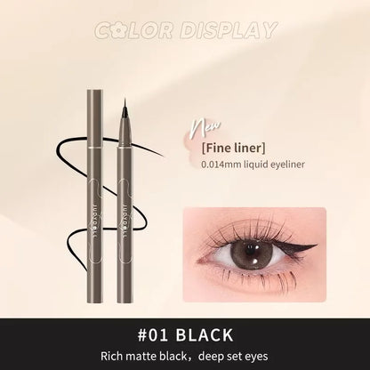 Blushimmer Judydoll waterproof liquid eyeliner with ultra-fine tip, smooth fibers, smudge-proof, long-lasting, and easy to apply.