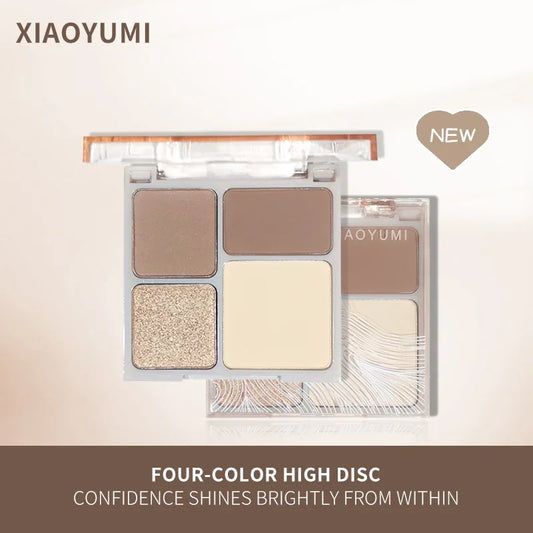 Blushimmer Natural Stereoscopic Face Powder Palette with matte bronzer, highlighter, contour, and blush for versatile makeup looks.
