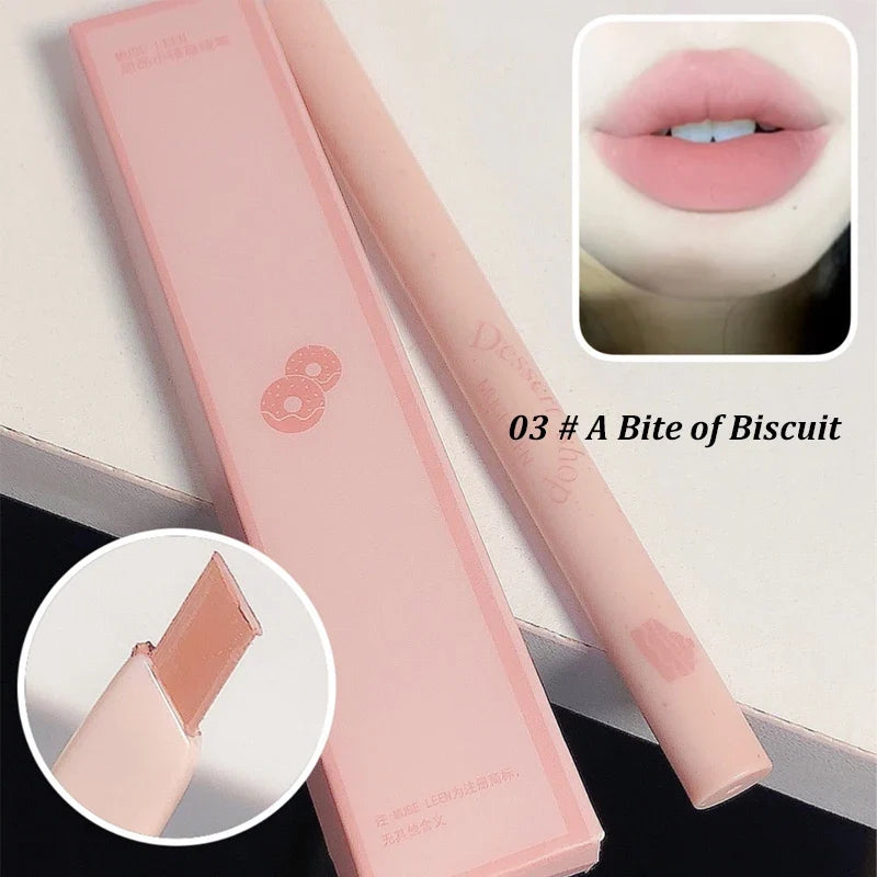 Blushimmer Dessert Lip Liner automatic waterproof lip pencil with rotating tip, no color, designed for precise lip outlining.