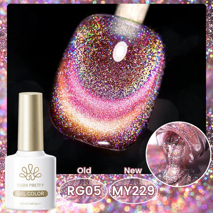 Blushimmer Born Pretty 117 Colors Cat Magnetic Gel Nail Polish 10ml bottle with vibrant semi-permanent nail varnish and full coverage.