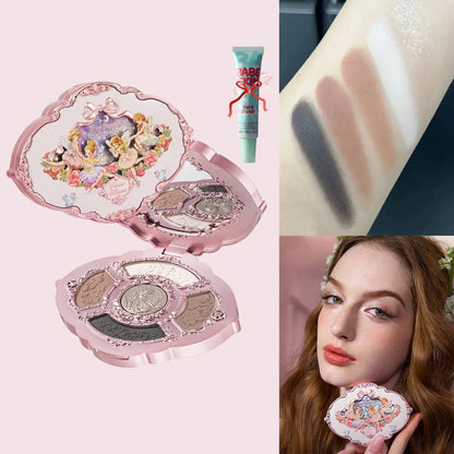 Blushimmer Flower Knows Chocolate Wonder-Shop 8-color eyeshadow palette with rich brown and warm neutral shades.