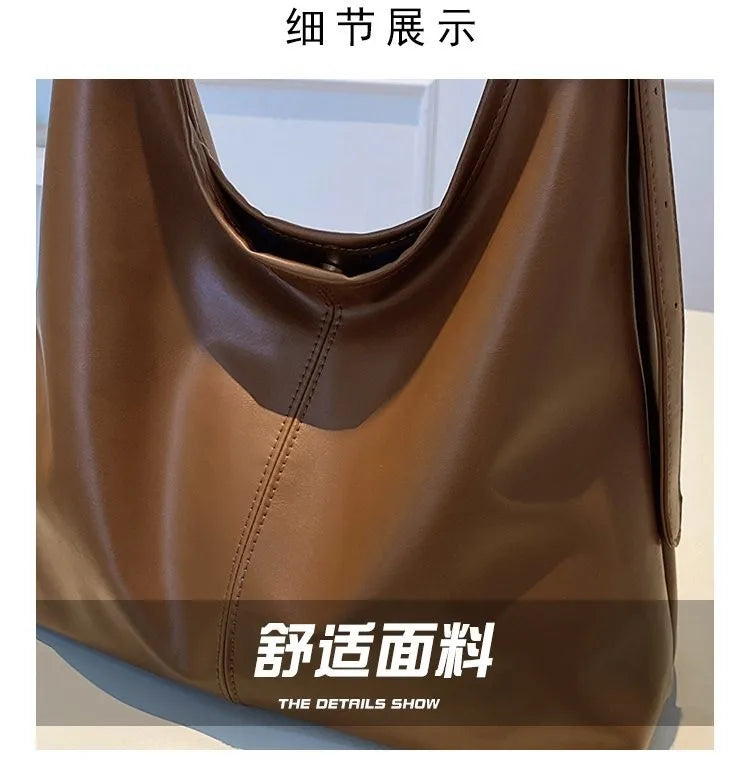 HOMEFISH New Tote bag hand bill of lading shoulder women's bag retro simple large bag Tote bag