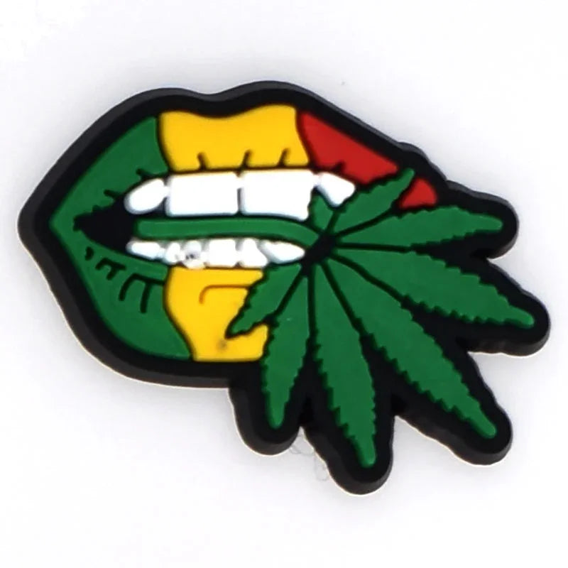 Weed Shoe Charms for Crocs Accessories Maple Leaves Shoes Charm for Croc Decorations Pins Men Accessory Jeans Woman Clogs Clips