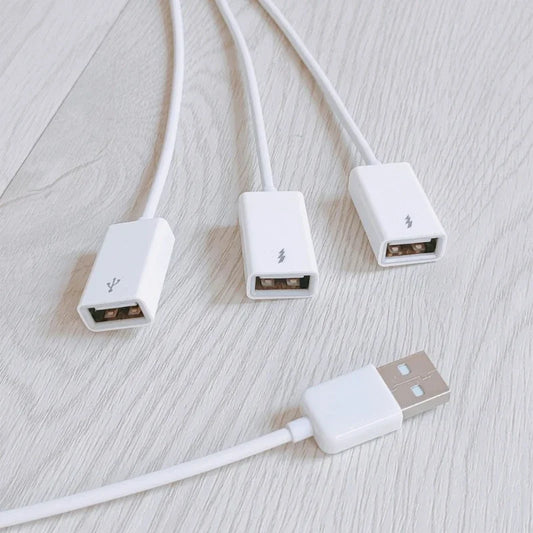 USB Extension Cable 3 in 1 USB Charge Fast Charging Cable USB Splitter Cable USB Male to USB Female USB 2.0 Adapter