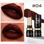 Blushimmer LIONDANCE velvet matte lipstick in soft dark nude, high pigmented, long-lasting, waterproof lip balm for women.