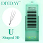 Blushimmer DIYDAY U-shaped 3D-6D eyelash extension fans, lightweight faux mink, fluffy, premade eyelash fans for lash extensions.