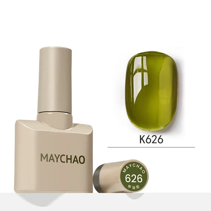 Blushimmer MAYCHAO 12ml jelly gel nail polish top coat for semi-permanent UV and LED nail art, long-lasting manicure finish