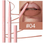 Blushimmer tapered lip liner pencil in natural nude brown with long-lasting, waterproof, matte, creamy finish for plumping lips.
